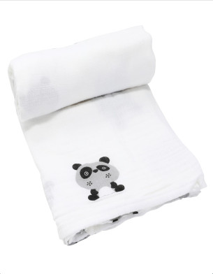 Organic Cotton Panda Muslin Swaddle Blankets soft Hypoallergenic Perfect for Sensitive Skin